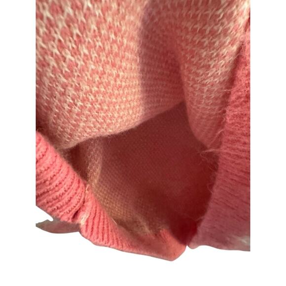 Easel Los Angeles Fuzzy Pink Star Sweater Women’s Size M Cozy Knit Pullover - Picture 7 of 9